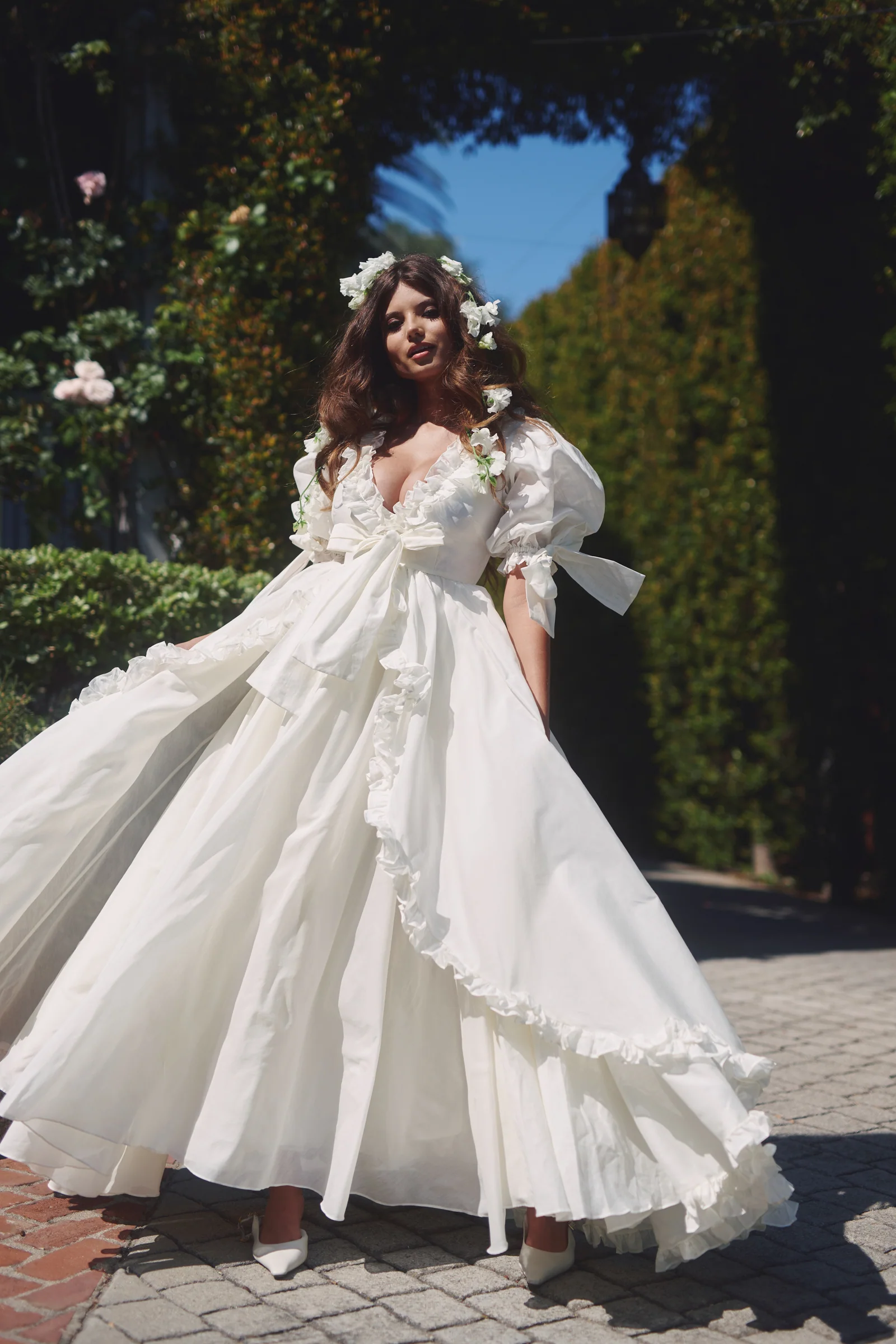 The Ivory Organdy Marie Gown - Image 18
