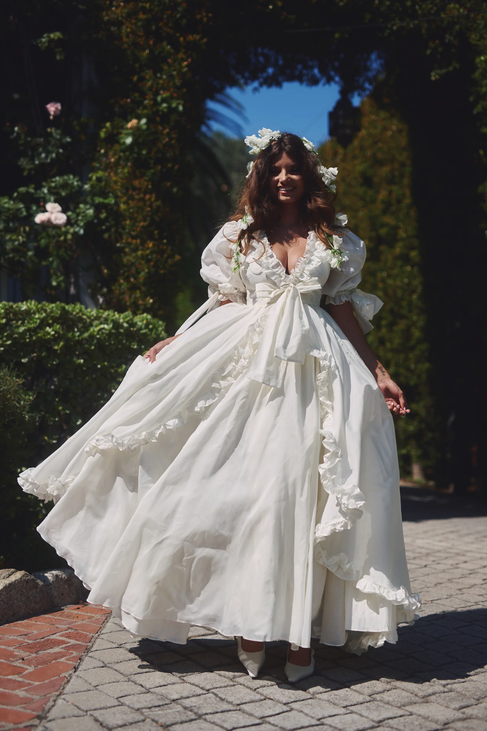 The Ivory Organdy Marie Gown - Image 19