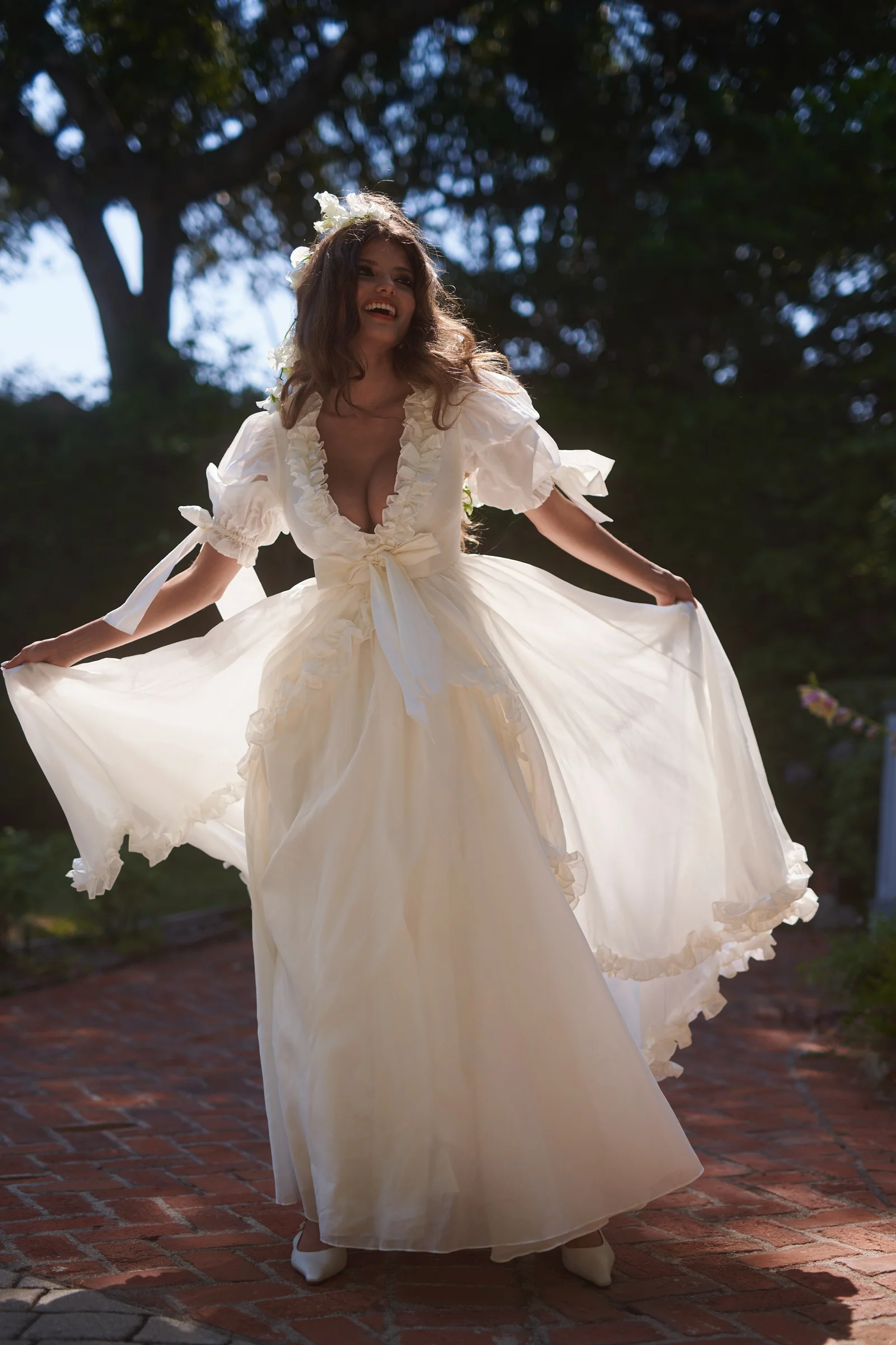 The Ivory Organdy Marie Gown - Image 3