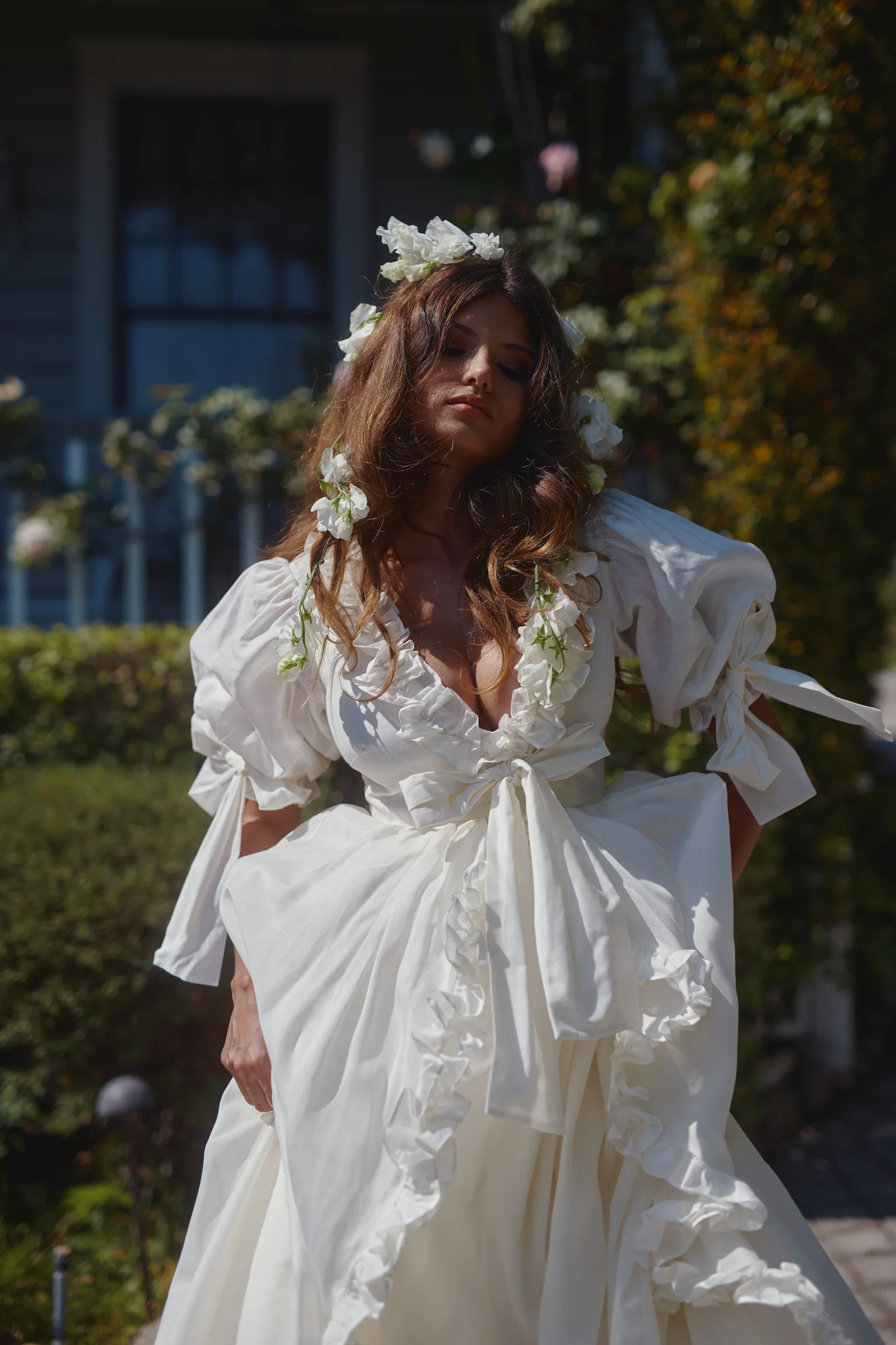 The Ivory Organdy Marie Gown - Image 5