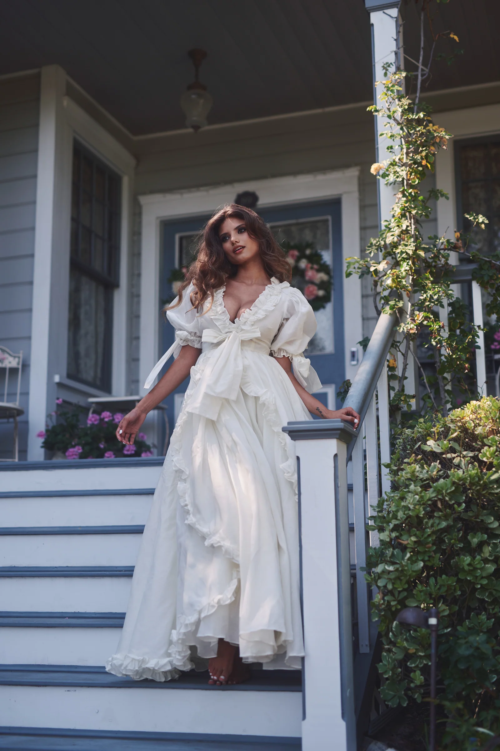 The Ivory Organdy Marie Gown - Image 6