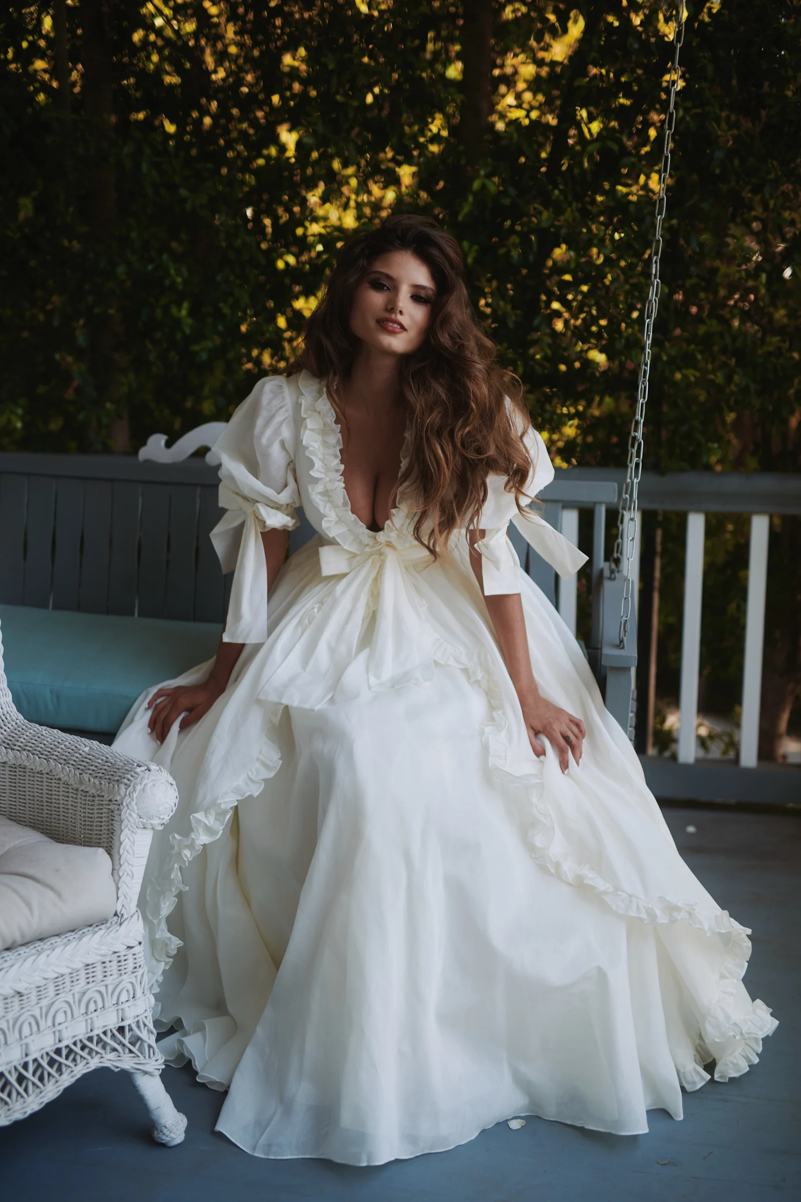 The Ivory Organdy Marie Gown - Image 7