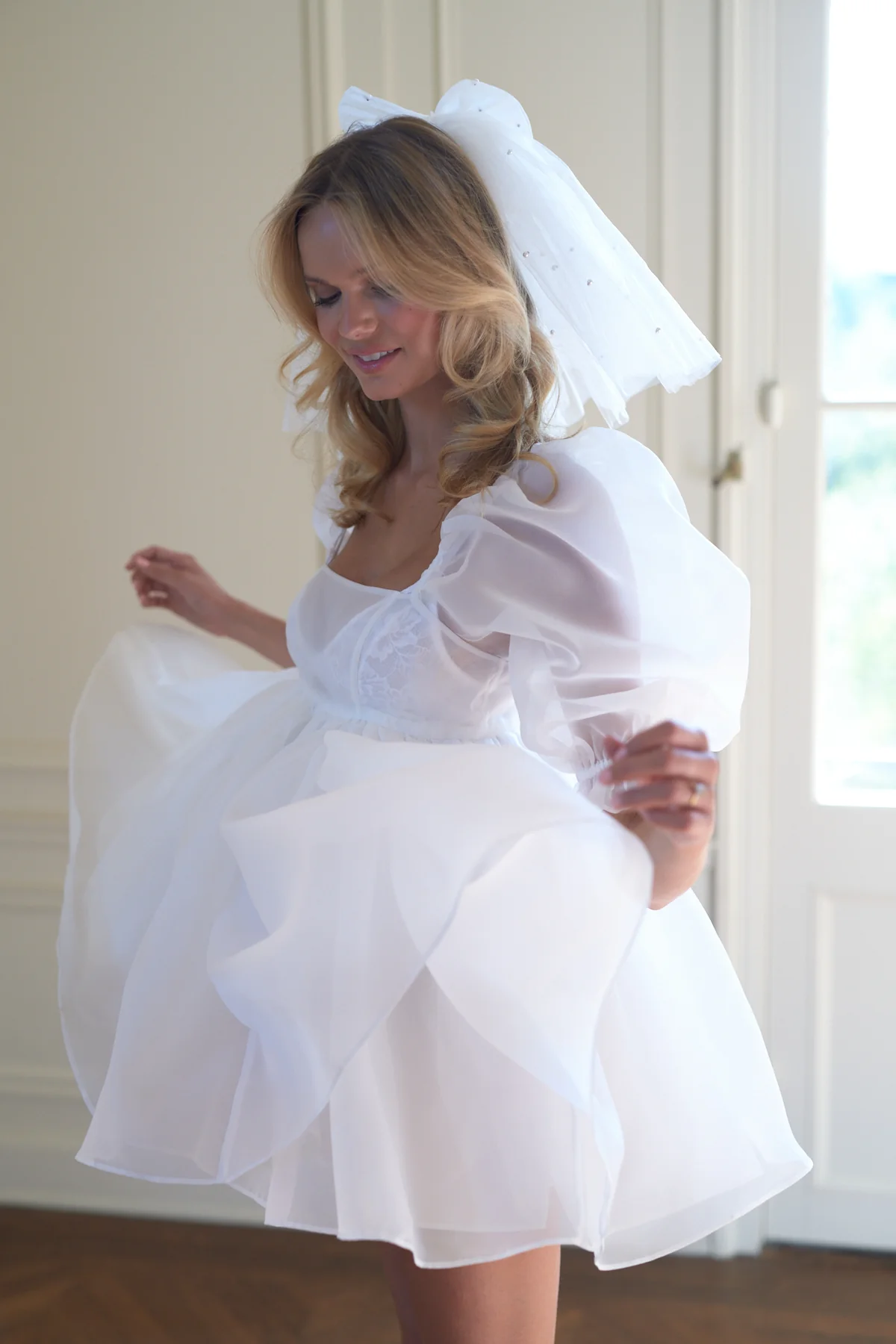 The Ivory Puff Dress - Image 14