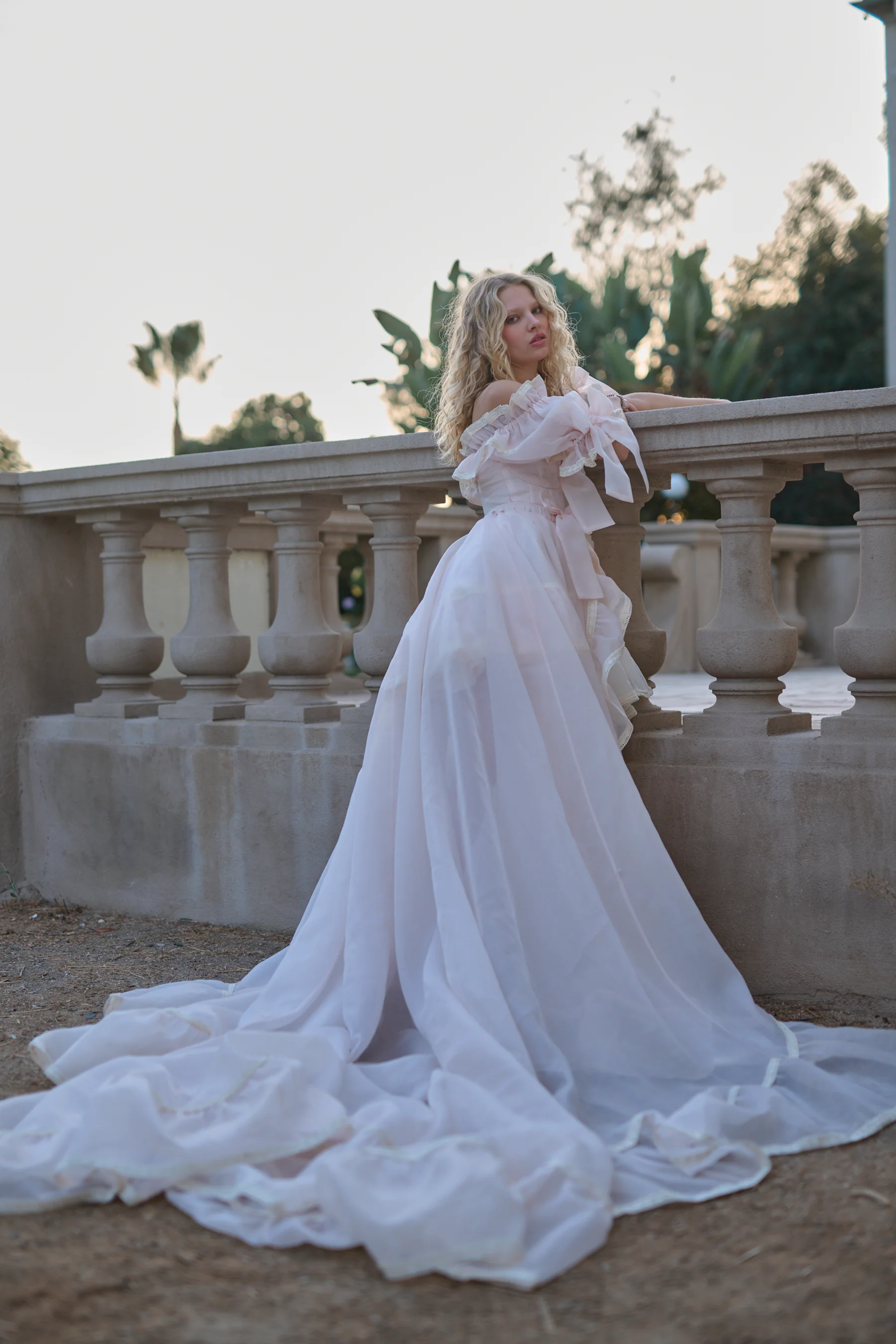 The Peach Skin Duchess Tournure - Image 15