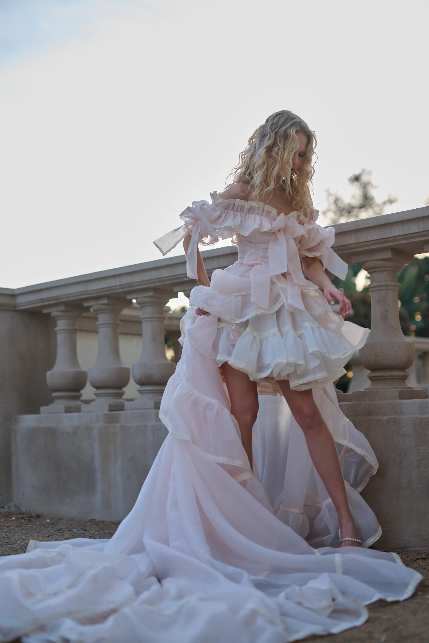 The Peach Skin Duchess Tournure - Image 16