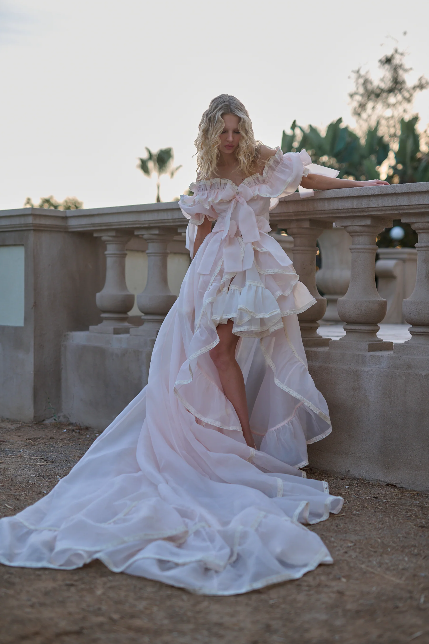 The Peach Skin Duchess Tournure - Image 17