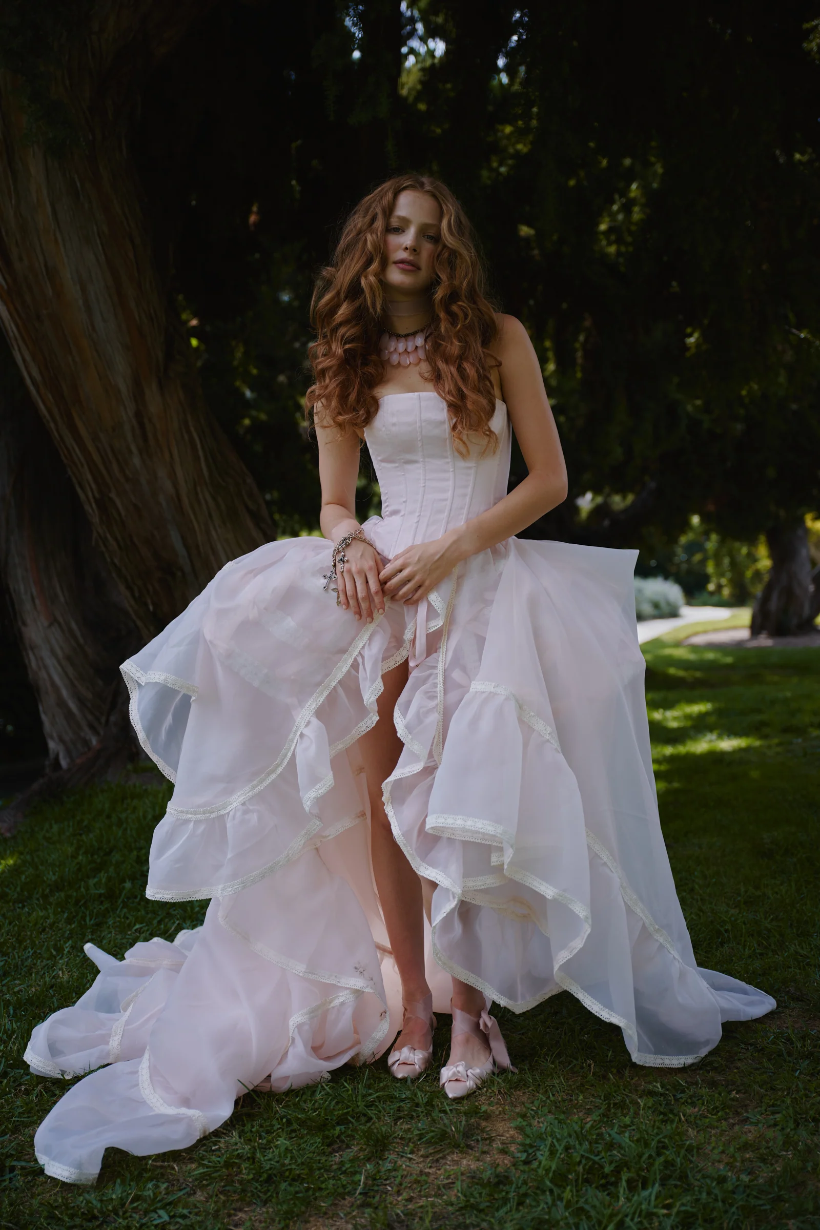 The Peach Skin Duchess Tournure - Image 4