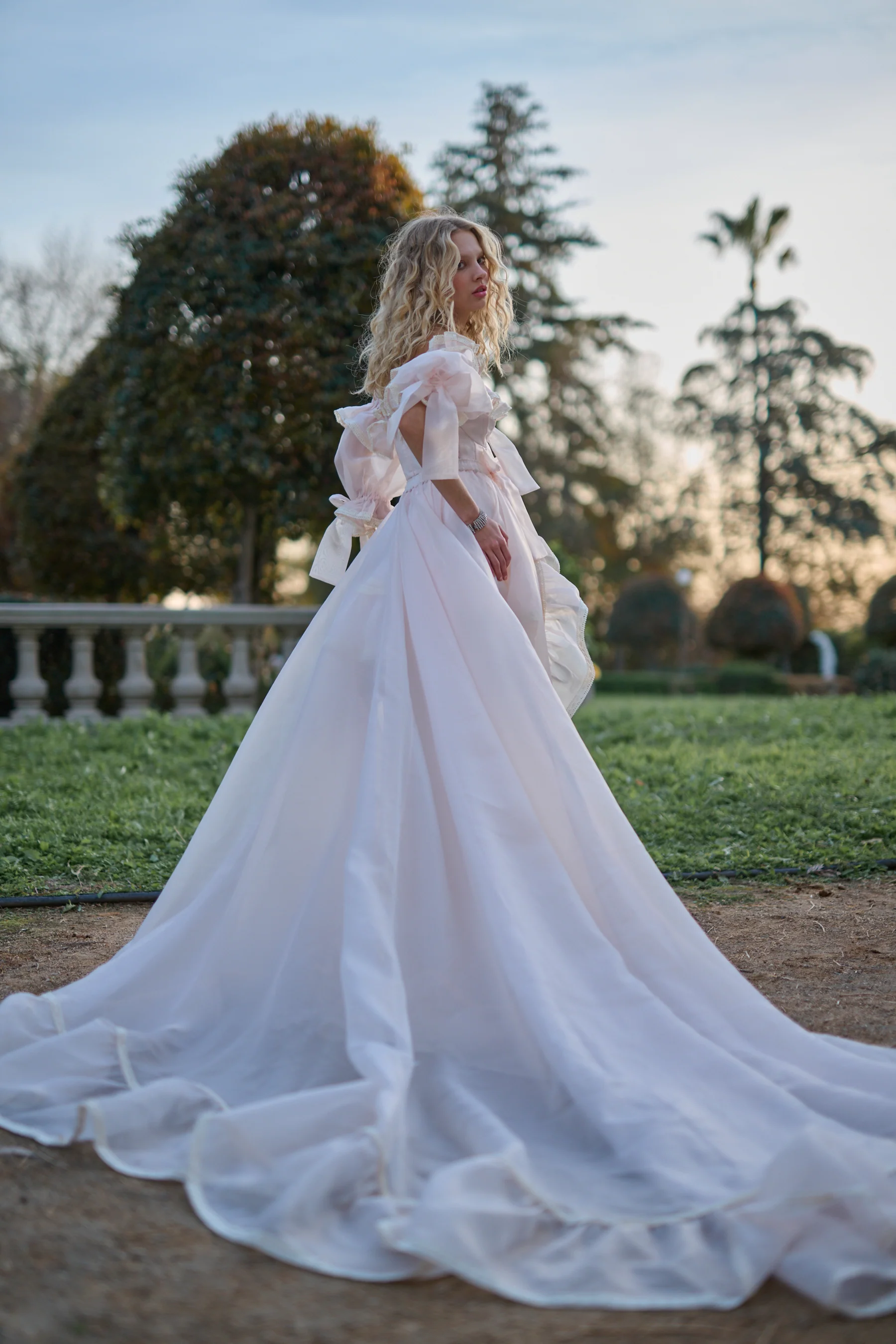 The Peach Skin Duchess Tournure - Image 8