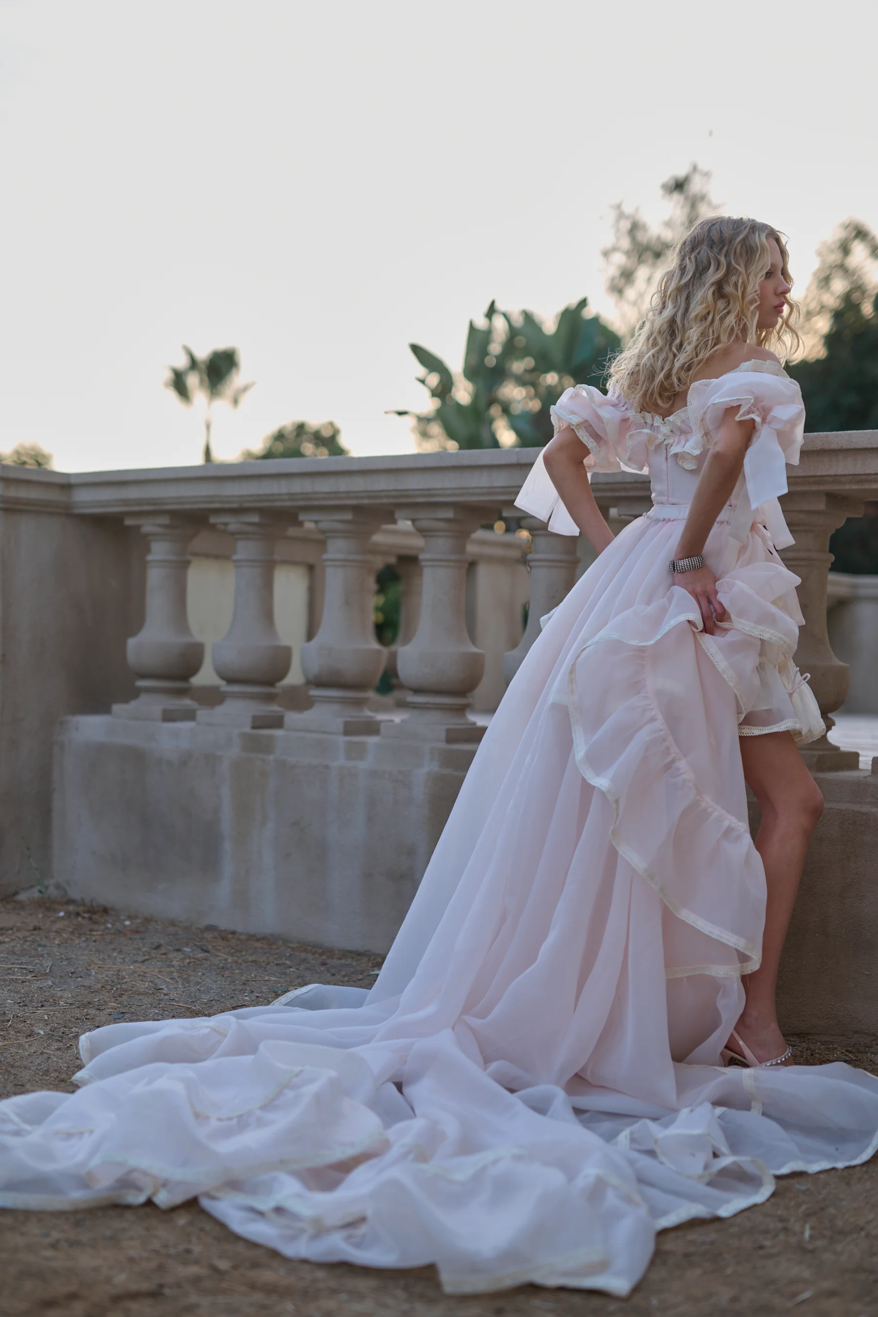 The Peach Skin Duchess Tournure - Image 9