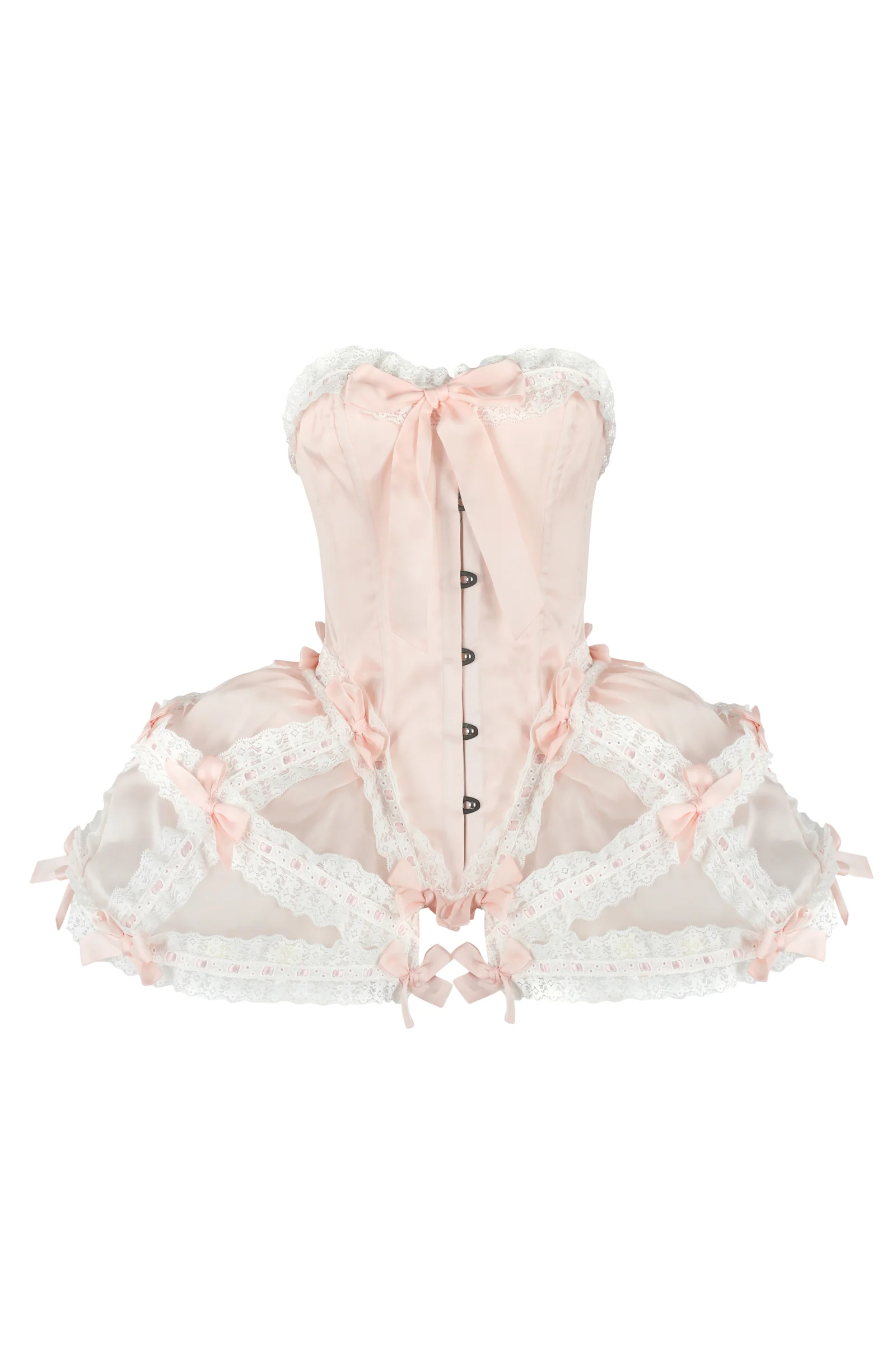 The Silk Satin Powder Gossamer Corset - Image 6