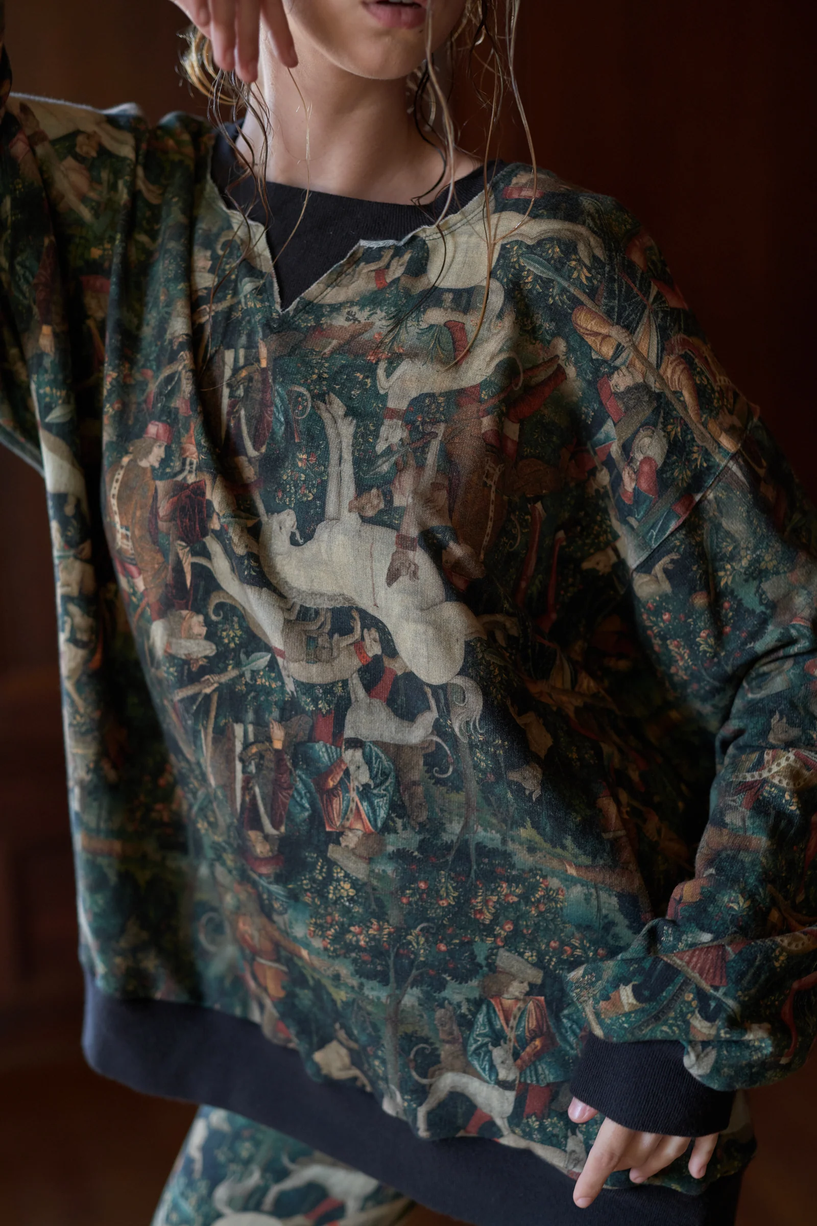 The Unicorn Defends Himself Pillow Sweater - Image 11